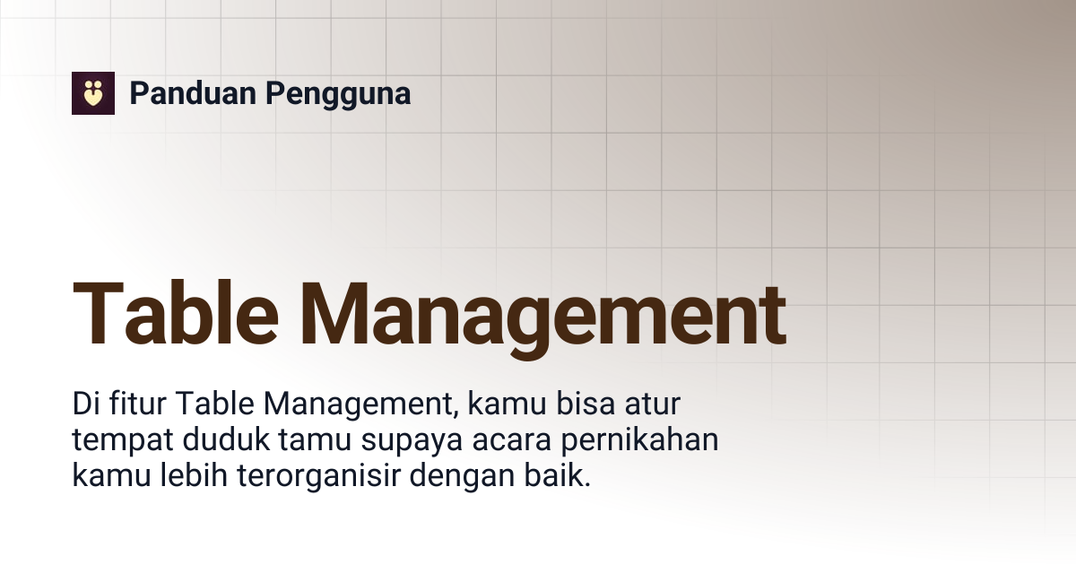 Table Management | Panduan Pengguna